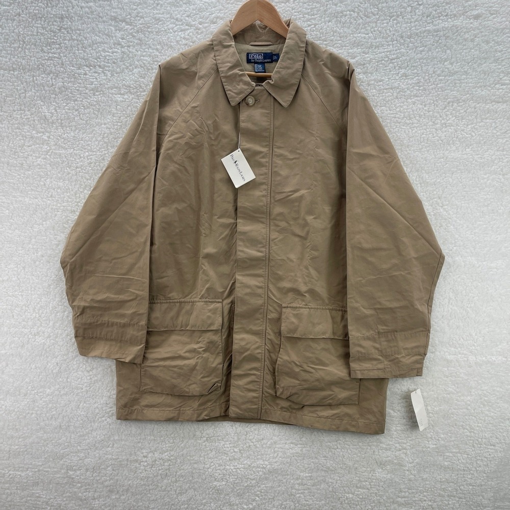 VTG Polo Ralph Lauren Mac Jacket Mens Large Lightweight Field Coat Trench NEW